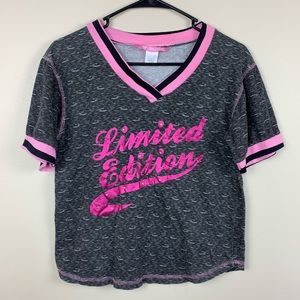 🔥3/15 Loungewear Pink & Gray Graphic Tee M